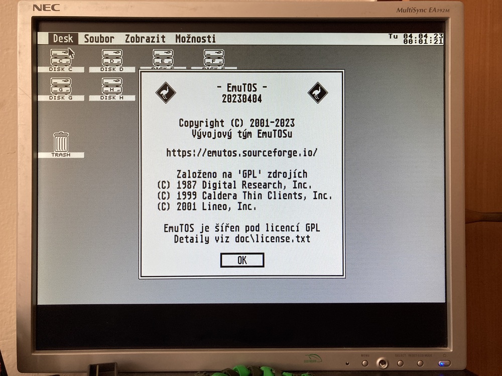 EmuTOS bc na realnm hardware