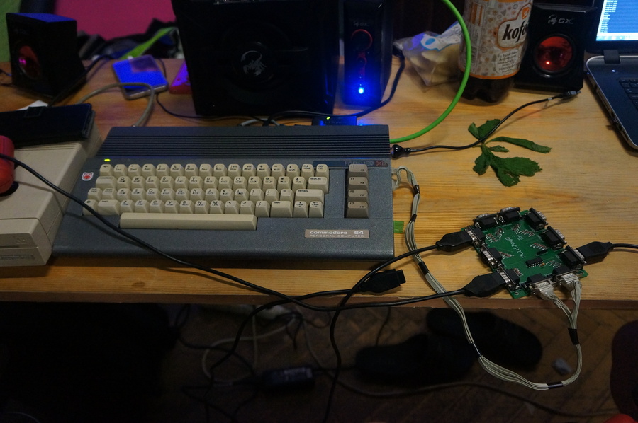 Commodore C64 with Multijoy8