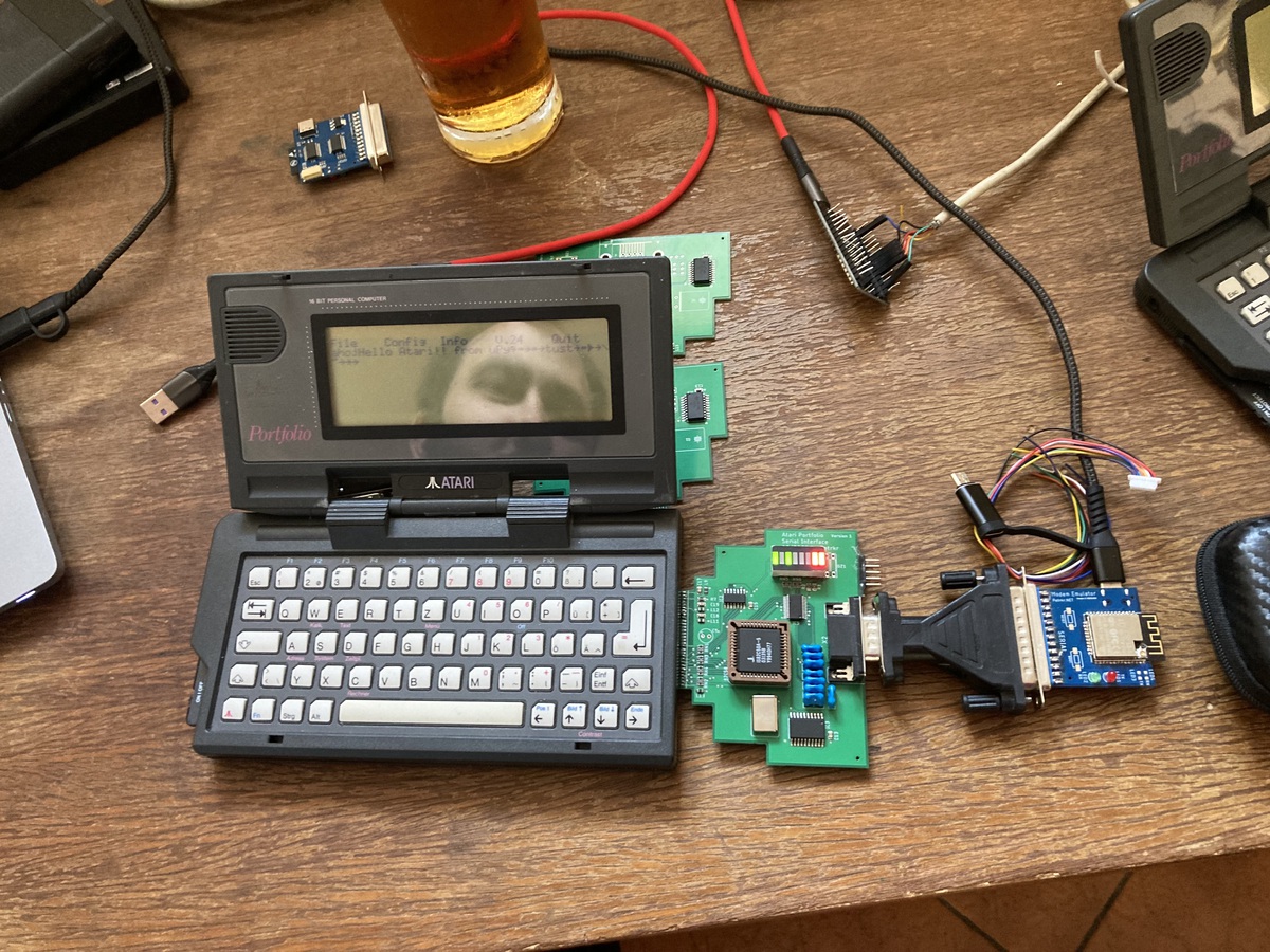 Atari Portfolio with serial port