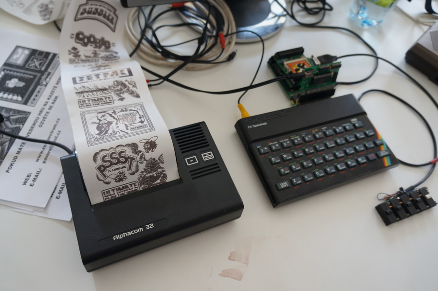 ZX Spectrum with Aplhacom printer