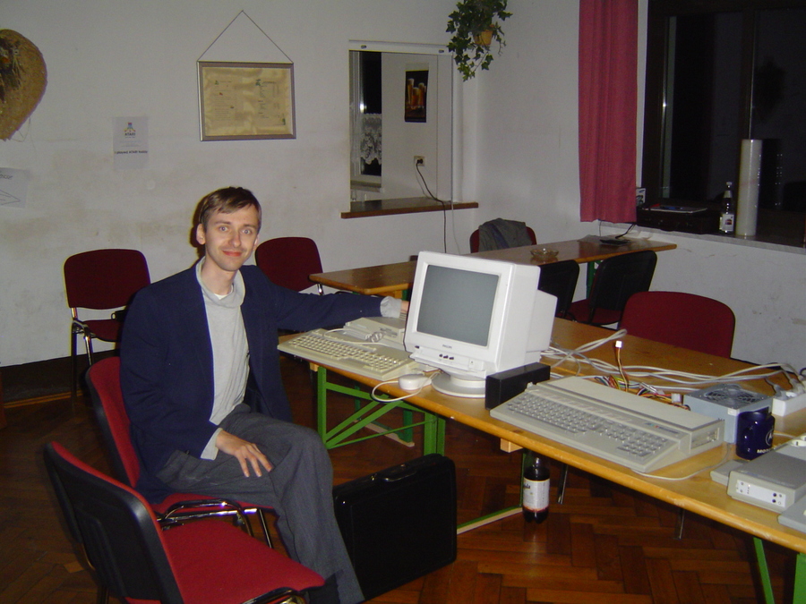Bohdan with his small Atari network
